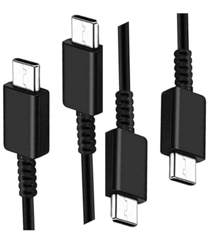 Image of Original 45W Power Delivery (PD) Charging Adapter with USB C to USB C Cable Compatible with Samsung Galaxy S22+ 5G, Samsung Galaxy S22 Ultra 5G, Samsung Galaxy S22 5G - (Adapter & Cable) Black