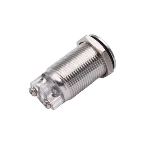Luz intermitente warning con buzzer de 22mm 24V mini alarma roja metal 5