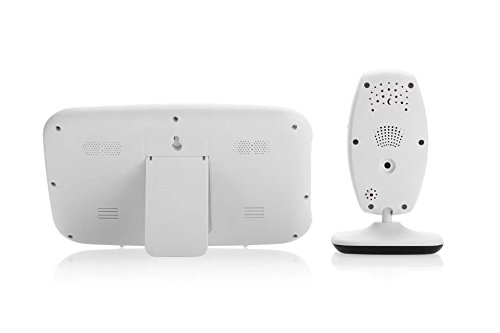 BW Moniteur de bébé sans fil - 7 pouces Babyfoon Caméra sans fil Vidéo Bébé Moniteur de vision nocturne Capteur de température Interphone berceuse Double Way Audio Play Chansons (Dual Cameras)