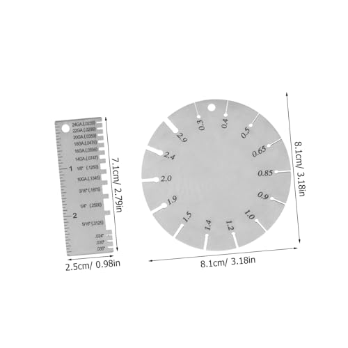 Calibrador para Grosor de Metal Acero Inoxidable 2 Piezas miniatura 2