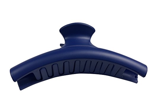 Large Strong Acrylic Jaw Hair Claw Clips for Women Girls Ponytail Multiple Colors Updo Gripper,Shower Clips,Hold Thick Hair (Navy Blue)