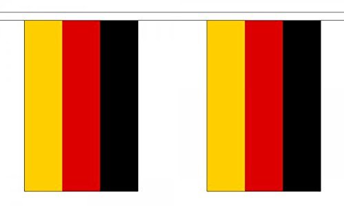 Flagtex Germany Fabric Bunting – 9m with 30 Flags – Indoor & Outdoor Decoration – String Flags Banners German Central Europe