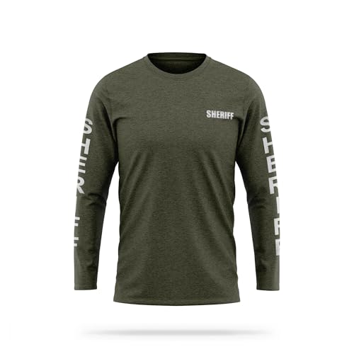 13FA Sheriff Cotton Blend Reflective Long Sleeve | USA Patriotic Durable Shirt | Ultra Soft Comfort.
