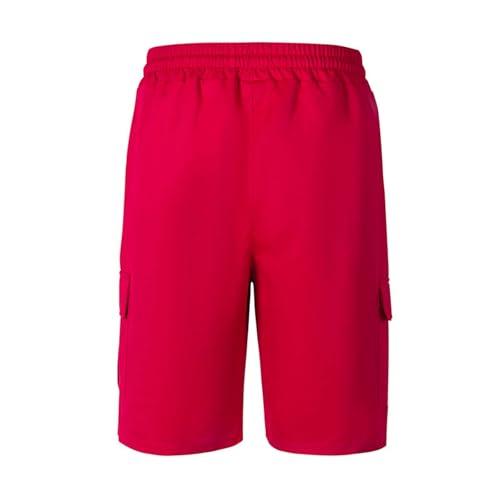 Image of Men's Cargo Shorts Elastic Waist Outdoor Loose Fit Sport Shorts Summer Joggers Casual Short with Multi-Pocket