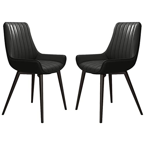 Juego De 2 Sillas De Comedor Para Cocina, Modernas, De Cuero, Para Dormitorio, Sala De Estar, Balcón, Sofá, Patas De Hierro Forjado, Tocador, Silla De Maquillaje, Sillas De Sala, Diseño De Olas De De
