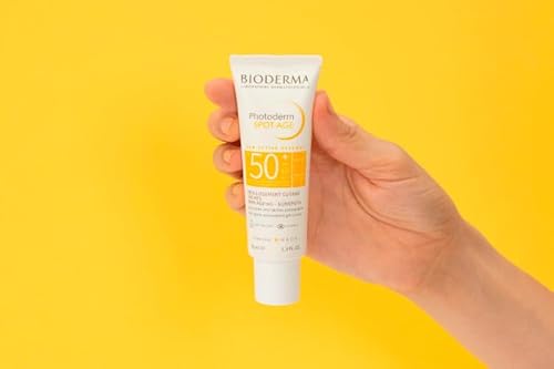 BIODERMA Photoderm Spot-Age SPF50+ Crème solaire très haute protection - Riche en antioxydants, réduit taches brunes et rides - Peaux hyperpigmentées - Recommandée par des dermatologues - Tube 40 ml