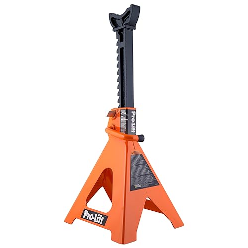 Image of Pro-LifT Heavy Duty 6 Ton Jack Stands Pair - Double Locking Pins - Handle Lock and Mobility Pin for Auto Repair Shop with Extra Safety