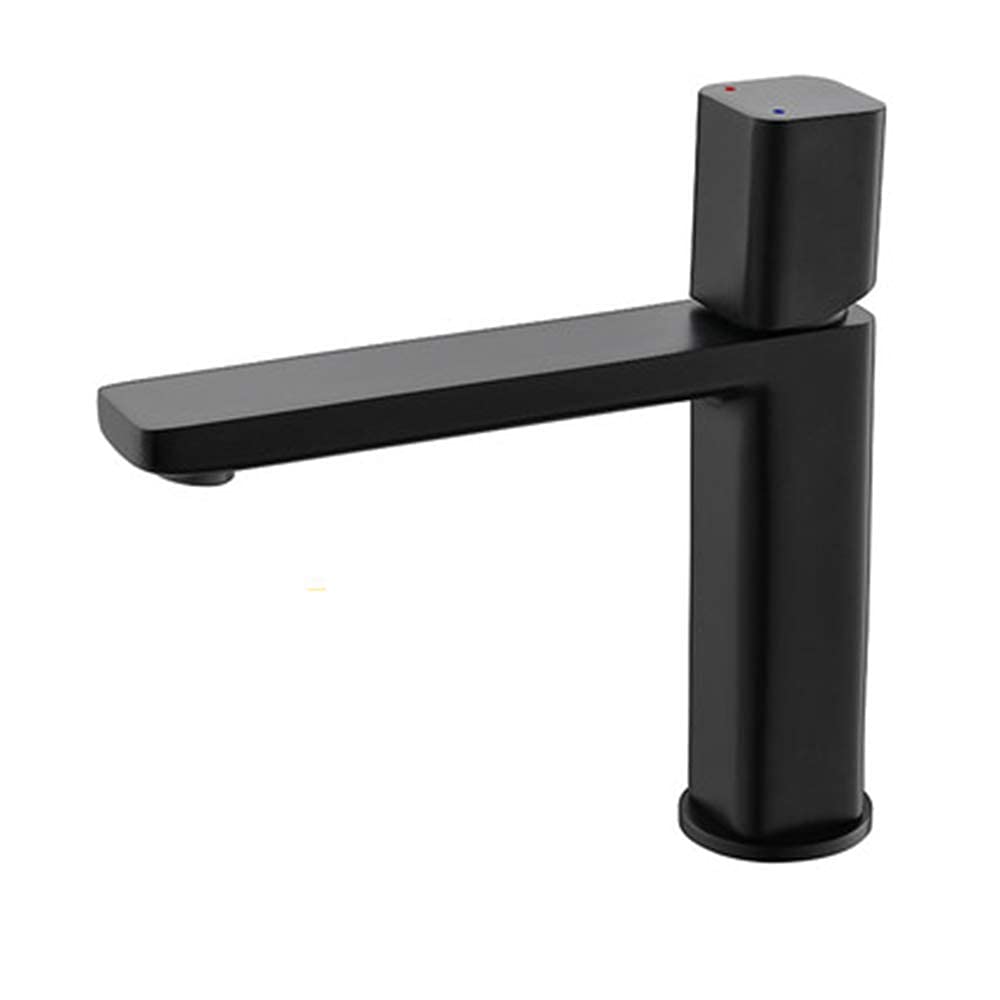 Bathroom Faucet Brass Single Handle Hot and Cold Water Bathroom Modern Toilet 8 Colors Compact Square Faucet E