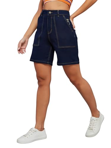 Image of Dolce Crudo Women's High Rise Denim Shorts - Relaxed Fit