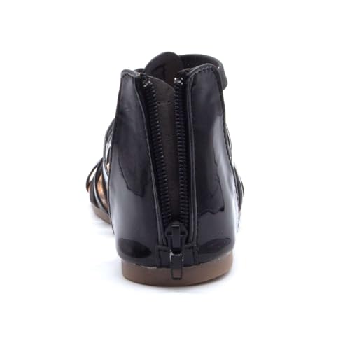 Jazamé Toddler Girls' Gladiator Sandals with Back Zipper Open Toe Shoes4