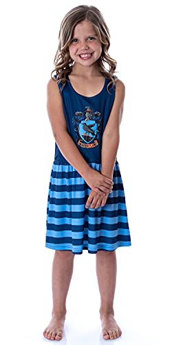 Harry Potter Girls All Houses Crest Logo Tank Stripe Accent Pajama Nightgown2