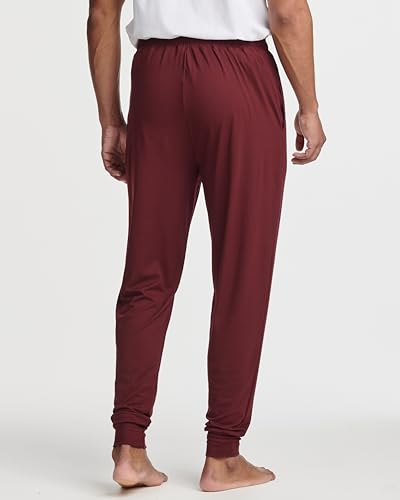 Image of Real Essentials 3 Pack: Men's Soft Lounge Sleep Joggers - Pajama Pants Drawstring & Pockets (Available in Big & Tall)