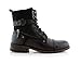 Polar Fox ASHER MPX808585 Men's 7-Eyelets Classic Combat Motorcycle Biker Boots with Zipper Closure