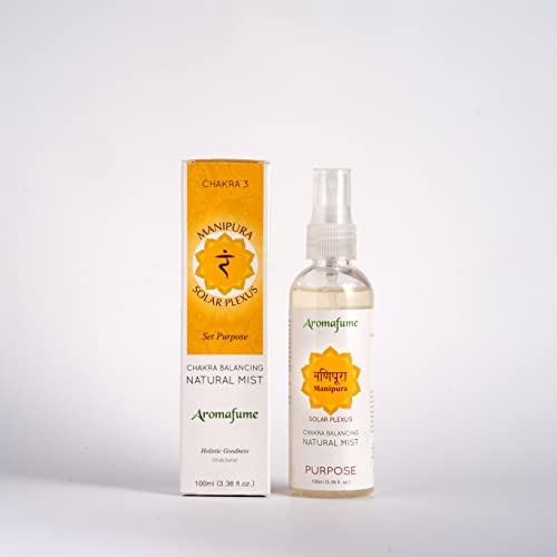 Manipura - Purpose - Solar Plexus Chakra Balancing Natural Mist By Aromafume | 100Ml / 3.3 Fl Oz |Pure Oil Blend Mist With Natural Ingredients|Ideal For Meditation, Yoga, Relaxation & Chakra Alignment #TOP11