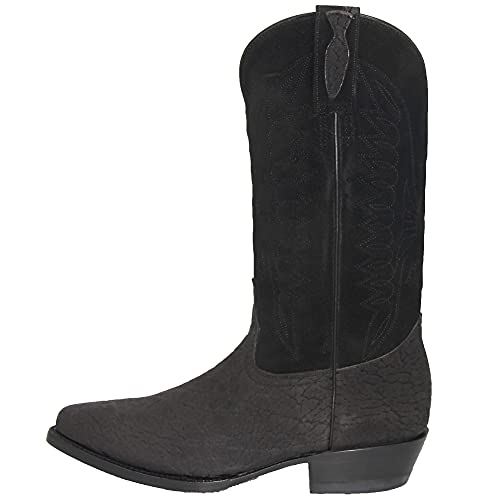 Western Shops Men’s Genuine Leather J Toe Bull Neck Print Western Cowboy Boot3