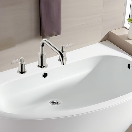 Derengge Polished Nickel 2-Handle Roman Tub Faucet, RF-3055-PN