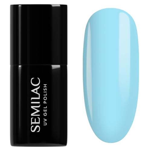 Semilac UV Nagellack 974 Bubbly Blue 7ml Gel Nagellack für Nägel