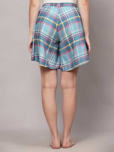 Image of B STORIES Women's Viscose Printed Lounge Culotte Shorts (Pack of 2)