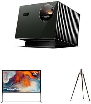 Valerion VisionMaster Pro2 Triple Laser Projector with 120" Outdoor Projector Screen and Stand
