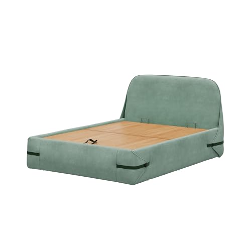 Image of Wakefit Hibernis Queen Size Hydraulic Storage Upholstered Bed