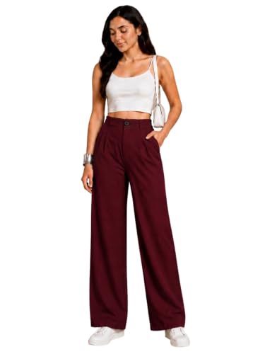 Image of Womens NS Lycra Korean High Waist Straight Pants