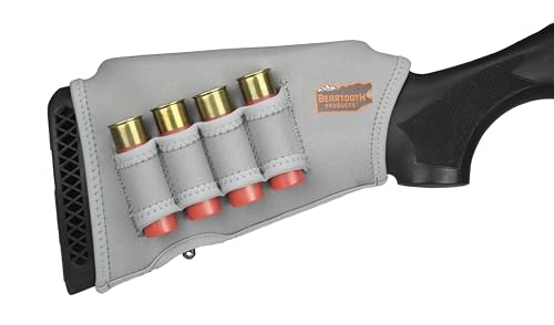 Beartooth Comb Raising Kit 2.0 | Improve Accuracy | Neoprene | Reduce Recoil | Shotgun - Right Handed, Steel Gray