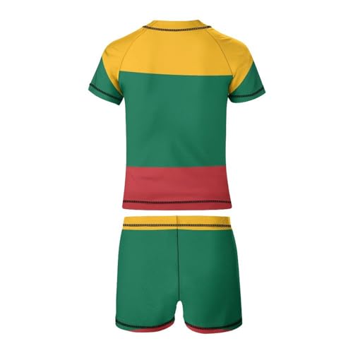 Lithuanian FlagChildren's Casual Swimsuit Set - Simple and Versatile8-10Y（130cm）3