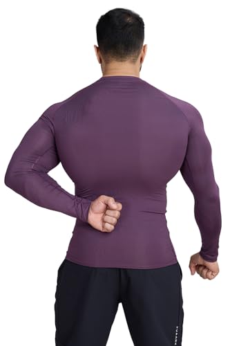Image of FUAARK Men's Full Sleeve Compression T-Shirt - Athletic Base Layer for Fitness, Cycling, Training, Workout, Tactical Sports Wear