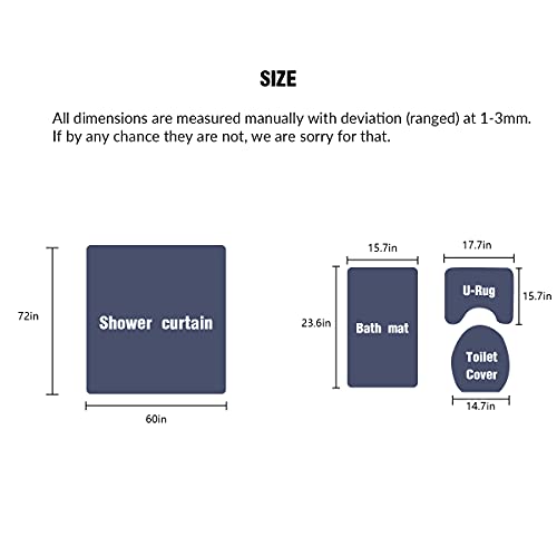 Zokyer Sea Turtle Shower Curtain Set Beach Theme Nautical Ocean Themed Cute Teal World Map Tortoise Coastal Bathroom Decor With Non-Slip Rugs Toilet Lid Cover U Shape Mat 12 Hooks Fabric (60Wx72L) #TOP3