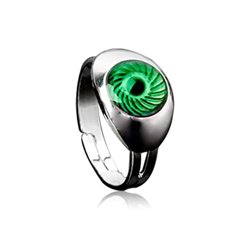 Anillos de Humor Cambio de Color Temperatura Emoción Sentimiento Cambiable Fiebre de accesor de los Dedos Lindos Fiesta para Mujeres Regalo para niños, Ojo Cover
