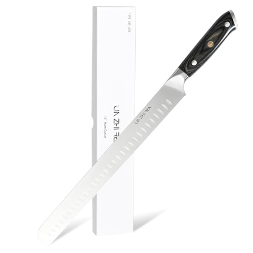 LIN ZHI REN Carving Knife 12 Inch Constructed from Superior Stainless Steel with Ergonomic Handles for Meat Cutting BBQ Turkey