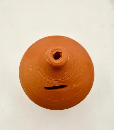 Clay Bank For Kids, Traditional Mitti Ka Gullak, Coin Saving Pot, Desi Handmade Mitti Gullak, Brown
