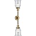 Innovations 208L-BB-G182-LED 2 Vertical Bath Vanity Light, Brushed Brass