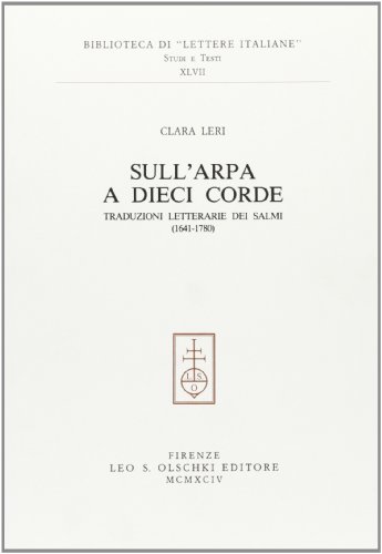 Sull'arpa a dieci corde. Traduzioni letterarie dei Salmi (1641-1780