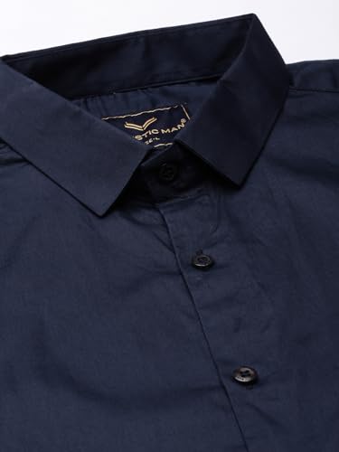 Image of Majestic Man Slim Fit Satin Cotton Formal Shirt for Men