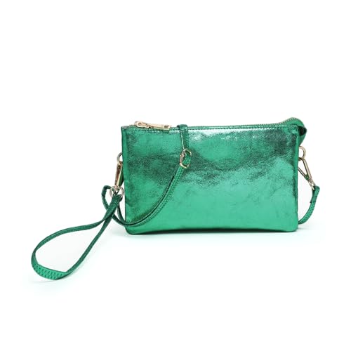 Image of JEN & CO. Riley Crossbody Bags for Women Vegan Leather Wristlet Clutch Wallet Purses Handbags with 2 Straps