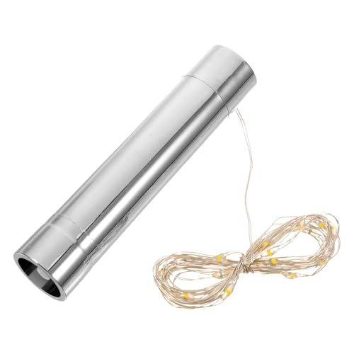 ABOOFAN Guirnalda de Luces LED 20 Bombillas en Alambre de Cobre, Tapón de Botella Electrochapado Gris Claro, Luz Cálida para Decoración Interior en Hogar, Bodas y Festivales