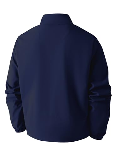 QTE Lightweight Jackets for Men Casual Windbreaker Stylish Light Fall Spring Golf Work Outdoors Business Stand Collar Coat2