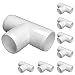 FORMUFIT F034TEE-WH-8 Tee PVC Fitting, Furniture Grade, 3/4" Size, White (Pack of 8)