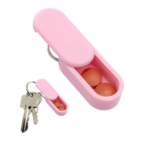 Pill Pod Keychain Pill Holder Single Pack – Lightweight Magnetic Pill Organizer for Daily Medication Storage, Portable Micro Pill Case for Travel, Durable and Discreet (Blush)