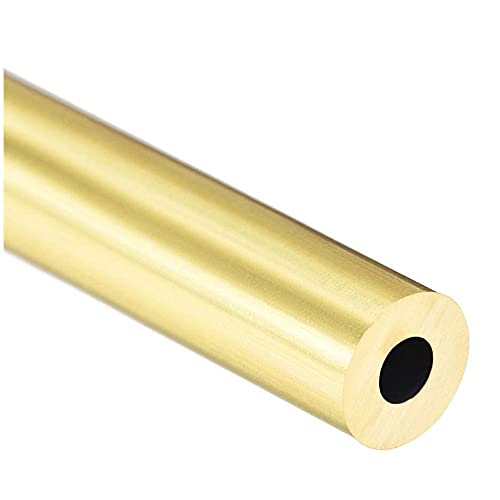 Ding&ng - Tube rond en bronze, 300mm de long, 7mmod, épaisseur de paroi de 2 mm, tuyau droite sans soudure, tube en laiton, tube long, tube dur-7mm x 1,5 mm