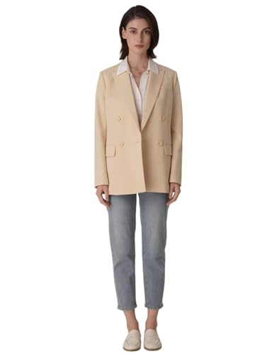 Manteau de costume à double boutonnage blazer femme chic