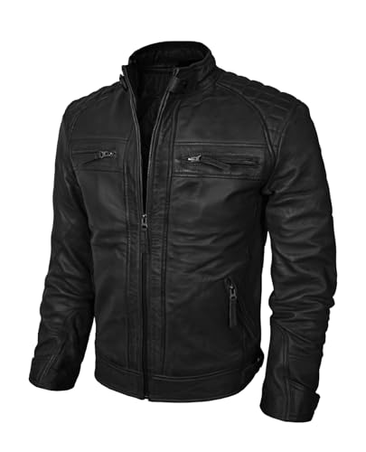 Limsure leather Real Leather Jacket Men - Motorcycle Soft
