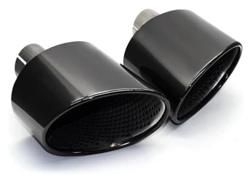 車の排気管装飾 用 A3 A4 A5 A6 A7 Up RS3 RS4 RS5 RS6 用 車用マフラーチップ テールパイプ 車用排気管(Black B 57mm)