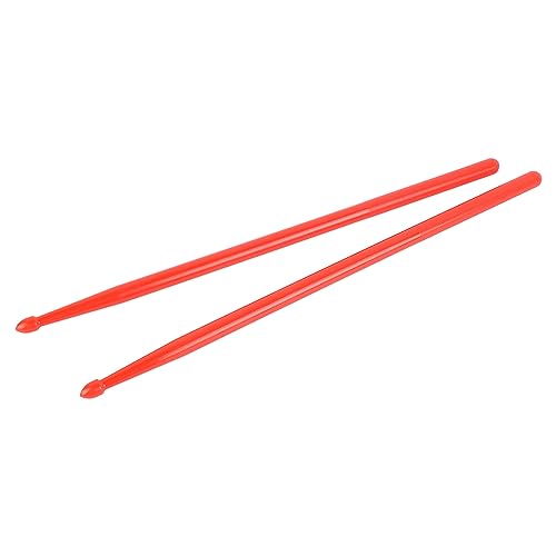 Juego de baquetas para batería, con punta de nailon, tacto cómodo, 2 piezas, para práctica de instrumentos de percusión (rojo), accesorios para percusión miniatura 2
