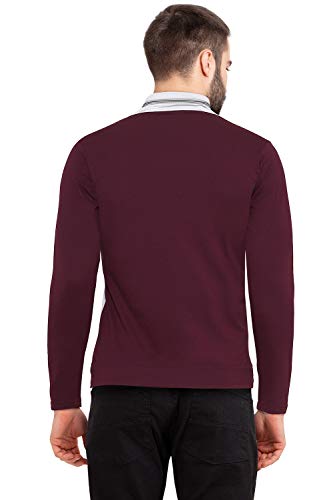 Image of Black Collection Men's Plain Slim Fit Full Sleeve T-Shirt