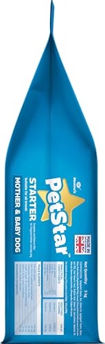 Image of Mankind PetStar Starter Dry Dog Food (High Protein) for Mother & Puppy, 3kg Pack | Improves Muscle & Strength, Supports Immunity, Protects Liver & Kidney | Gestation /Lactation Support
