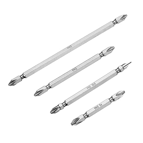 Uxcell Ph2/Sl6 Magnetic Double End Screwdriver Bit Set, 1/4" Hex Shank S2 Steel Drill Bits #TOP26