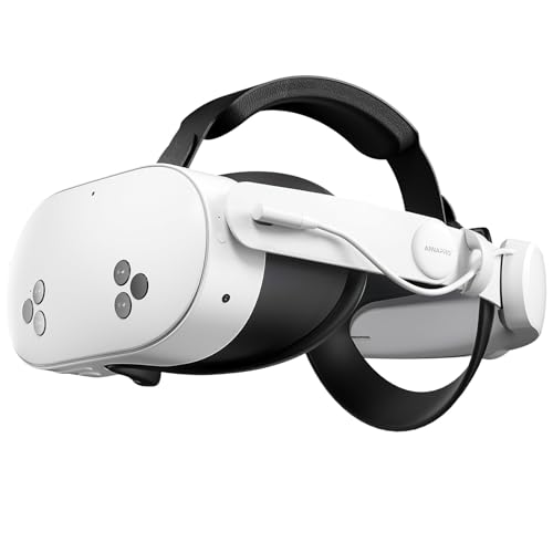 Image of ANNAPRO Battery Head Strap for Meta Quest 3 /Meta Quest 3S, Elite Strap with 8000mAh Battery Fast Charging Compatible with Oculus /Meta Quest 3S /3 Accessories, Enhance Comfort Extend Playtime, White