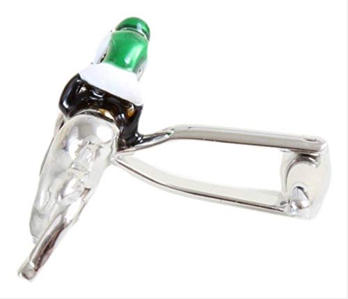 Mancuernillas para Hombre Horse Racing Plata/Verde miniatura 3